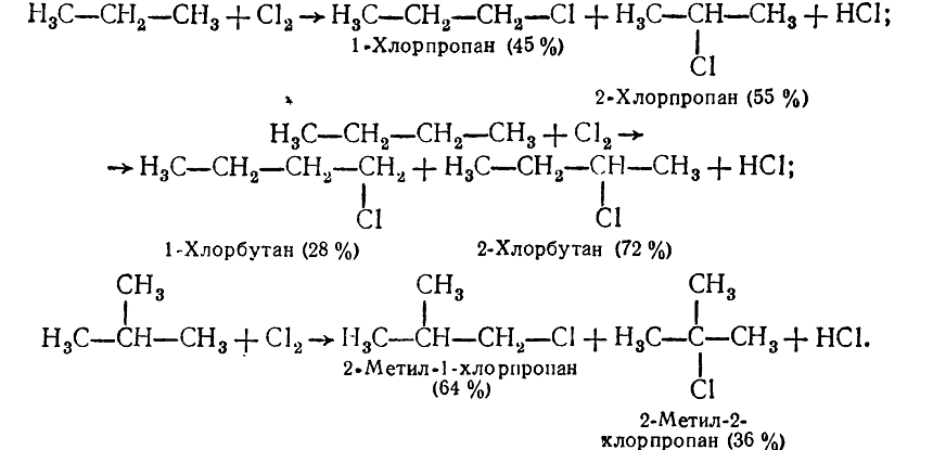 1 хлорпропан продукт реакции