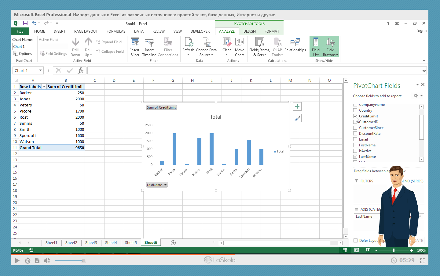 Окно программы Microsoft Excel