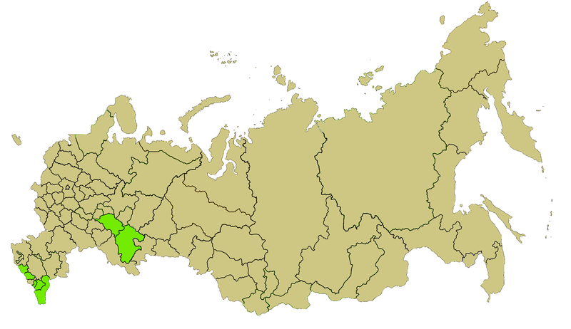 Регионы России с мумульманским большинством